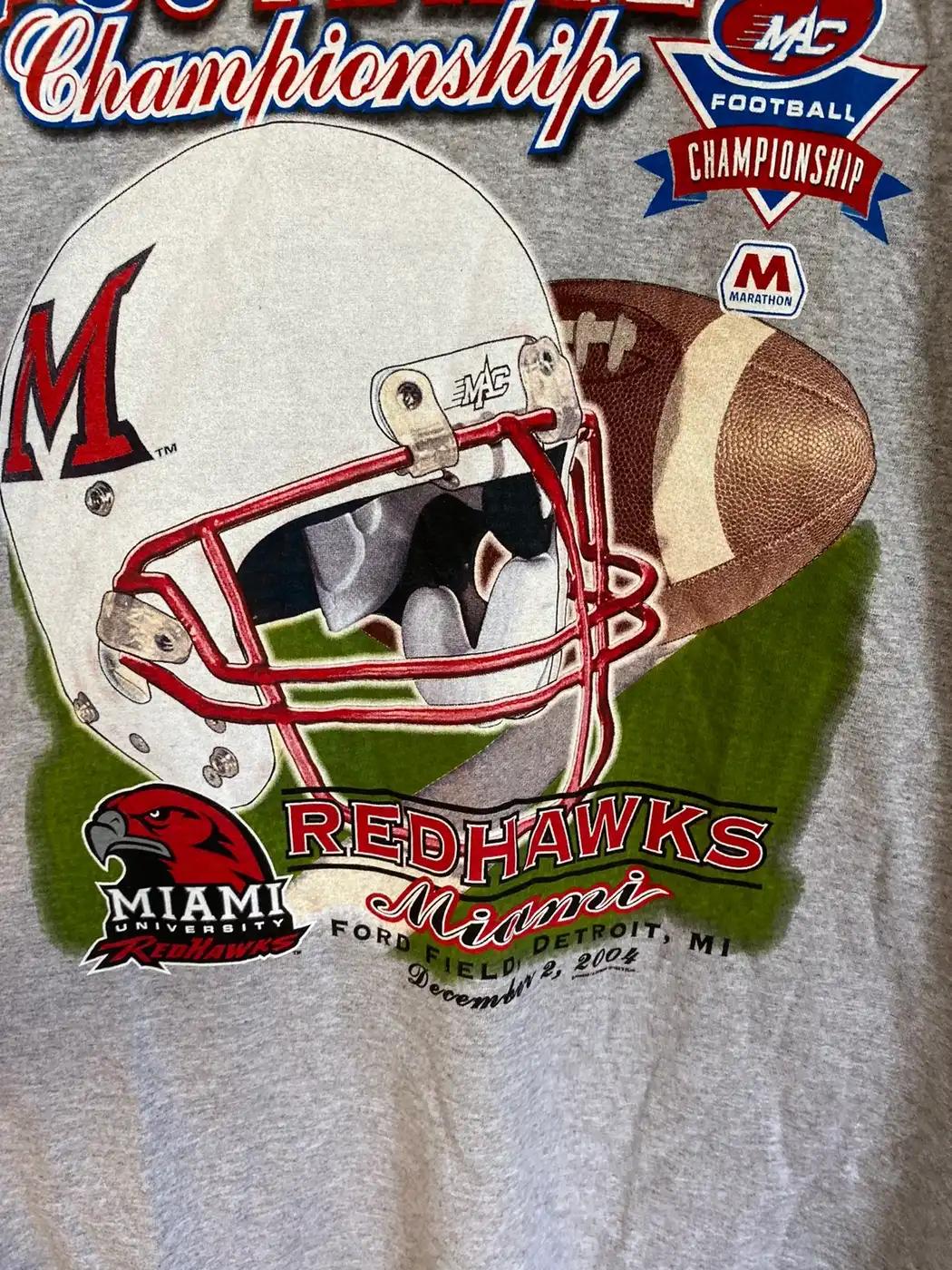 Vintage Style Miami University Redhawks Championship Sweatshirt Hoodie Football Game Day T-Shirt Lover - Image 2