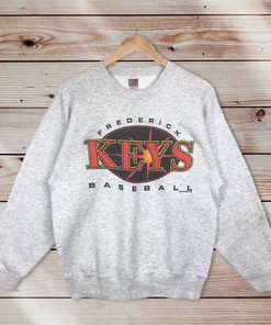 Vintage Style Mlb Frederick Keys Crewneck Sweatshirt, Mlb Frederick Keys Sweater Pullover