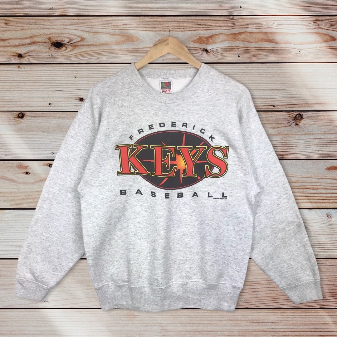 Vintage Style Mlb Frederick Keys Crewneck Sweatshirt, Mlb Frederick Keys Sweater Pullover
