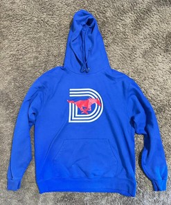 Vintage Style Ncaa Smu Mustangs "Triple D" Hoodie 00S Apparel For Ncaa Fans