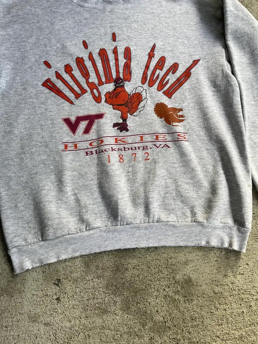 Vintage Style Ncaa Virginia Tech Hokies Collegiate T-Shirt Sweatshirt Hoodie American Football Gifts Lover - Image 2