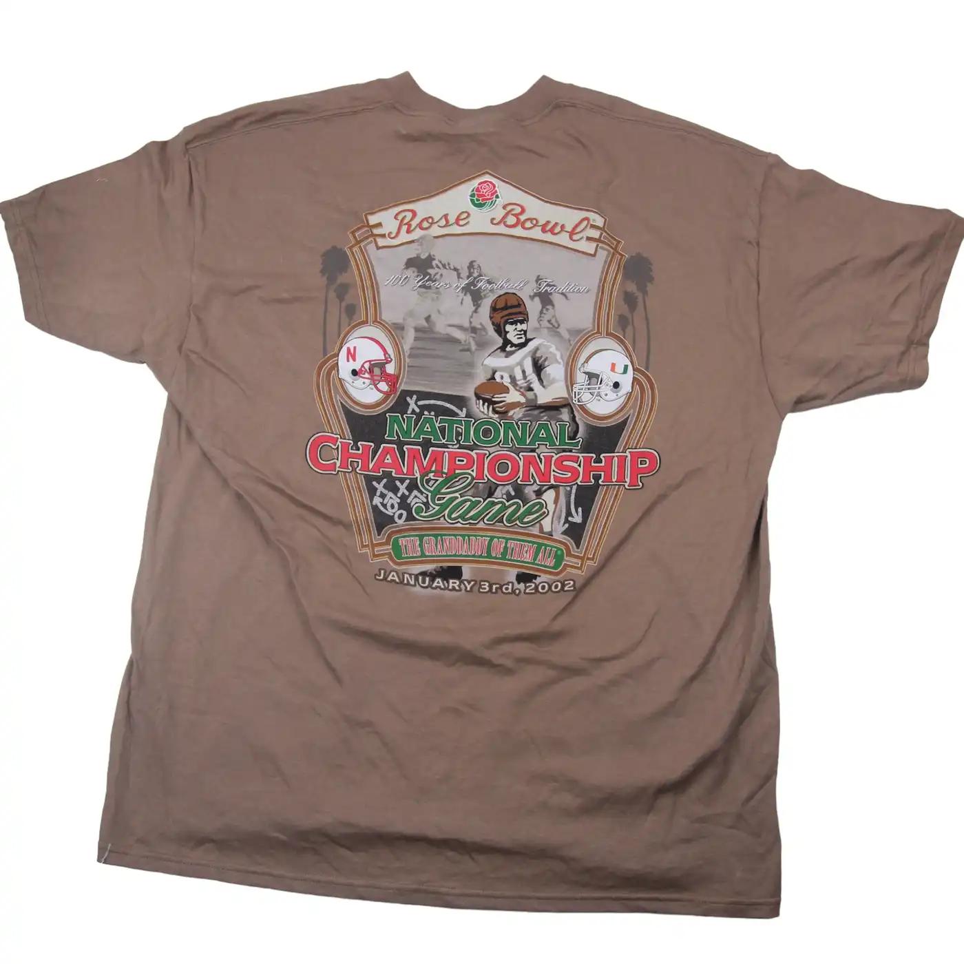 Vintage Style Nebraska Vs Miami Ncaa Rose Bowl Graphic T-Shirt Sweatshirt Hoodie American Football Gifts Lover