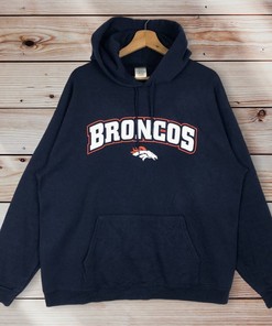 Vintage Style Nfl Denver Broncos Pullover Hoodie Printed Spell Out Logo Nfl Denver Broncos Sweater Pullover, Hoodie