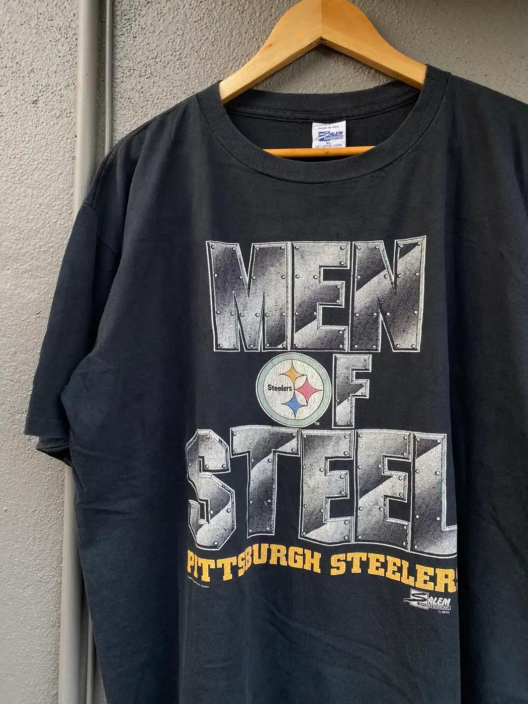 Vintage Style Nfl Pittsburgh Steelers American Tee T Shirt Hoodie Sweatshirt Gift For Fans