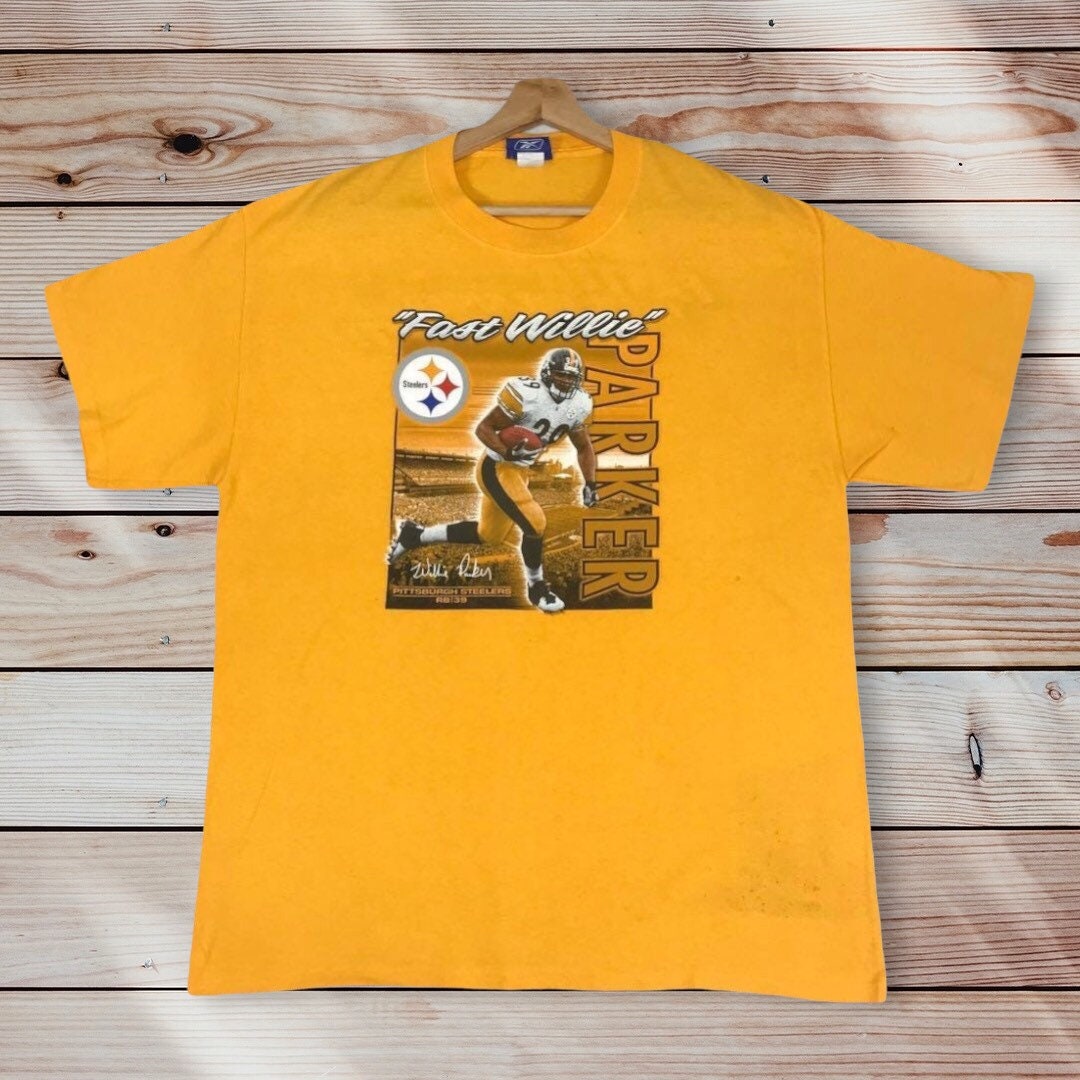 Vintage Style Nfl Pittsburgh Steelers Parker T-Shirt Printed Spell Out Big Logo Graphic, Hoodie, Sweatshirt
