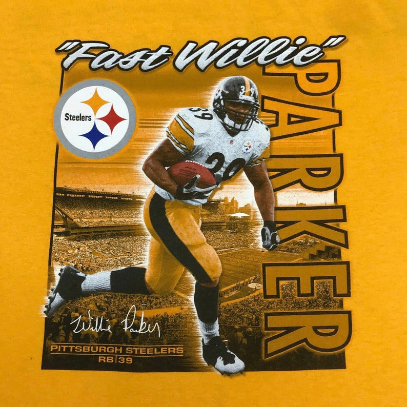 Vintage Style Nfl Pittsburgh Steelers Parker T-Shirt Printed Spell Out Big Logo Graphic, Hoodie, Sweatshirt - Image 2