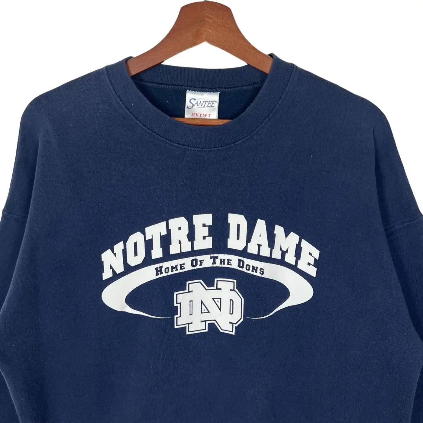 Vintage Style Notre Dame Home Of The Dons Sweatshirt Hoodie Football Game Day T-Shirt Lover - Image 2