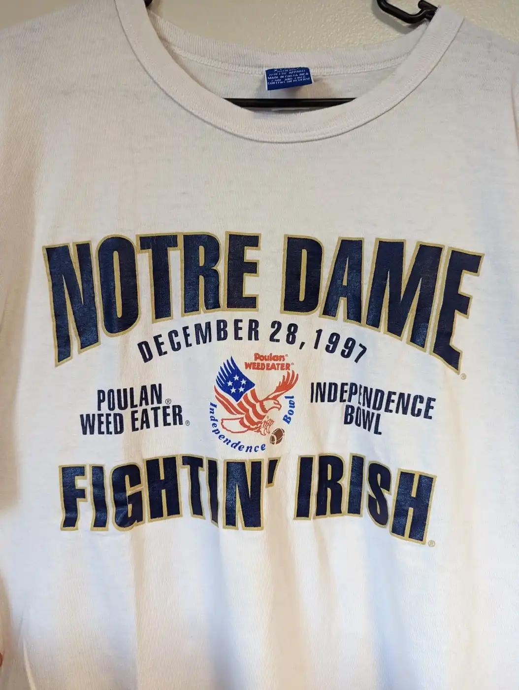 Vintage Style Notre Dame Independence Bowl T-Shirt Sweatshirt American Football Sweatshirt Sports Gifts - Image 2