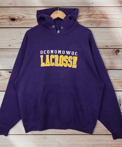 Vintage Style Oconomowoc Lacrosse Pullover Hoodie Hoodie