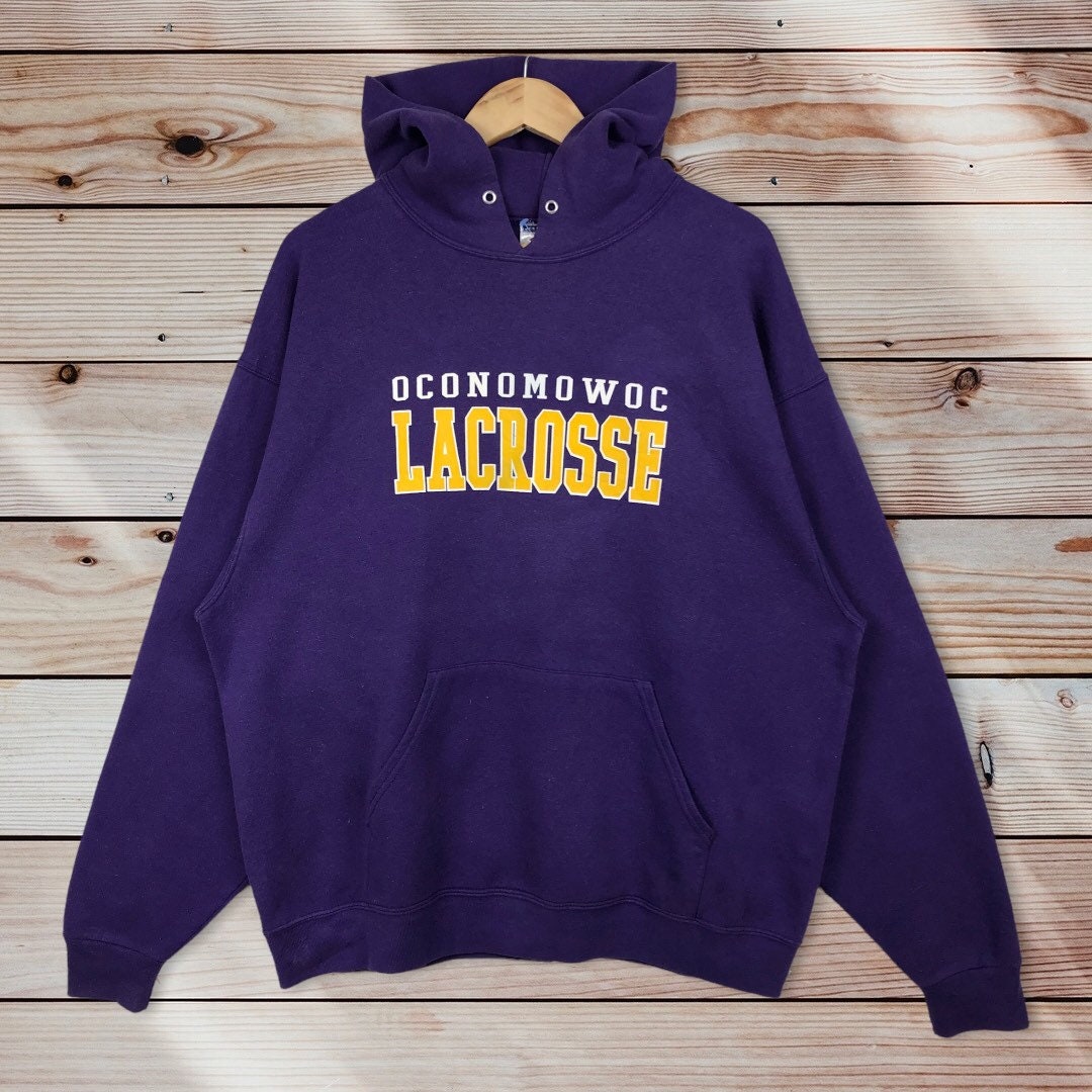 Vintage Style Oconomowoc Lacrosse Pullover Hoodie Hoodie