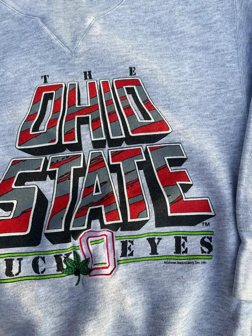 Vintage Style Ohio State T-Shirt Sweatshirt American Football Sweatshirt Sports Gifts - Image 2