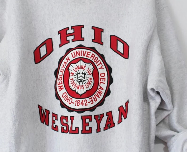 Vintage Style Ohio Wesleyan University Sweatshirt, Ohio Wesleyan Sweater Ohio Wesleyan Sweatshirt - Image 2