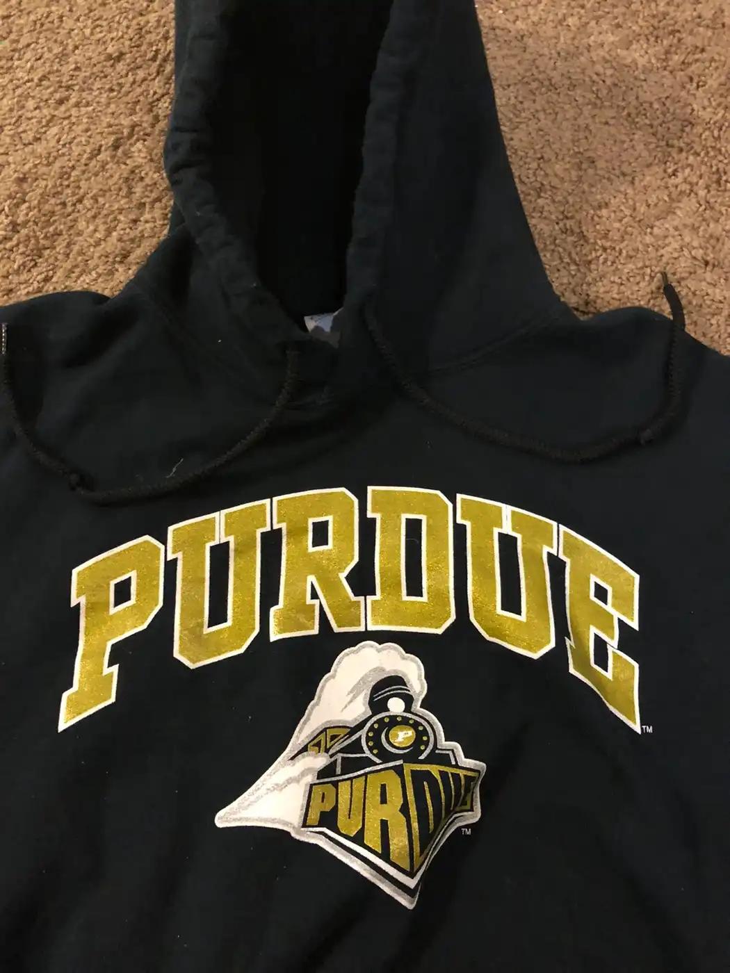 Vintage Style Purdue T-Shirt Sweatshirt Hoodie American Football Gifts Lover - Image 2