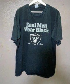 Vintage Style Raiders Real Man Wear Black Nfl T Shirt Hoodie Sweatshirt Gift For Fans