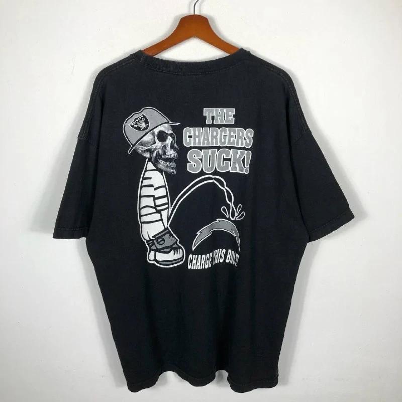 Vintage Style Raiders The Chargers Suck Sweatshirt T-shirt Ideal Gift for NFL Fans