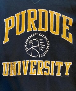 Vintage Style Russel 1990S Perdue Og Yellow Lettering University American Sweatshirt Gifts For Ncaa