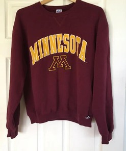 Vintage Style Russell Athletic Minnesota University American Sweatshirt Gifts For Ncaa
