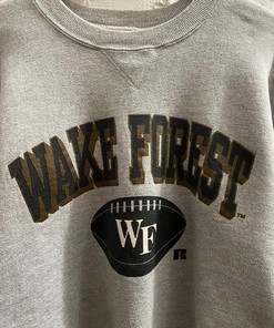 Vintage Style Russell Athletic Wake Forest Football University American Sweatshirt Gifts For Ncaa