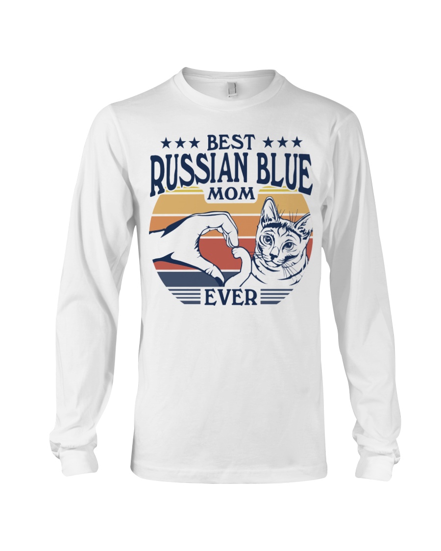 Vintage Style Russian Blue T-Shirt For Men - Celebrate Your Love For These Majestic Felines - Image 3