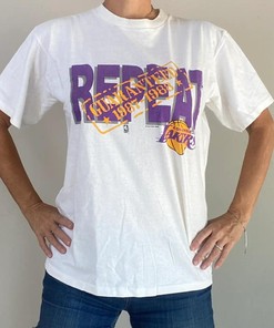 Vintage Style Screen Prints Lalakers Repeat 1987-1988 T-Shirt Sweatshirt Pullover Hoodie L.A.Lakers Fans