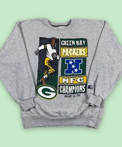 Vintage Style Starter Green Bay Packers NFL Graphic Sweatshirt T-shirt Ideal Gift for NFL Fans