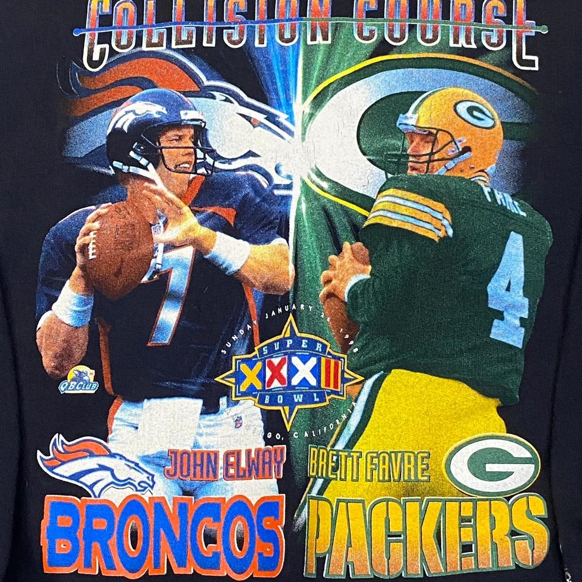 Vintage Style Starter Packers Vs Broncos Collision Course Sweatshirt T-shirt Ideal Gift for NFL Fans - Image 2