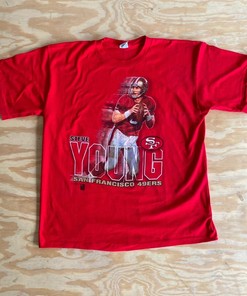 Vintage Style Steve Young San Francisco 49Ers Sweatshirt T-shirt Ideal Gift for NFL Fans