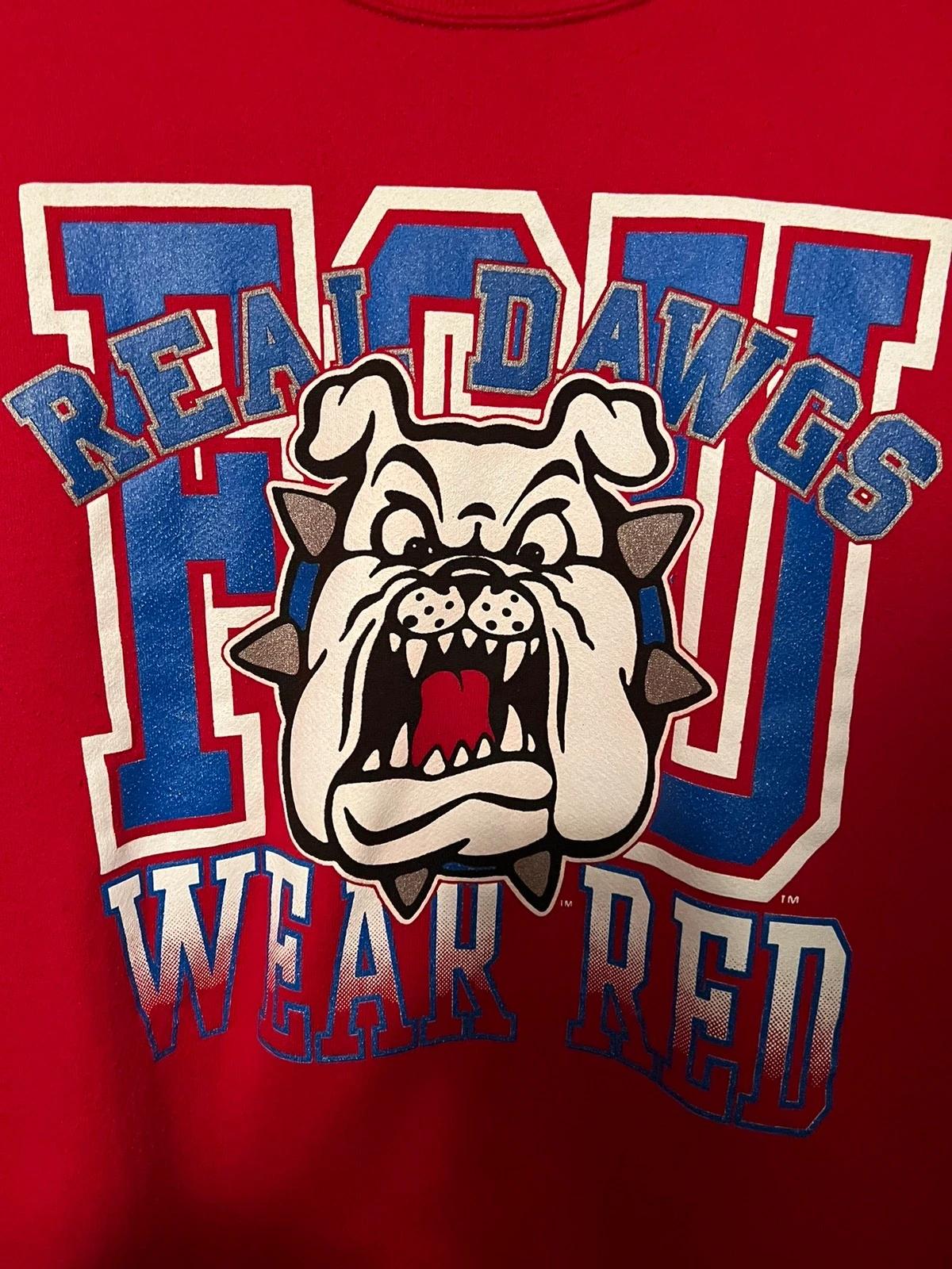 Vintage Style Style 90S Fresno State Bulldogs Crewneck Sweater L Hoodie Sweatshirt Crewneck Sweatshirt Gifts For Fans - Image 2