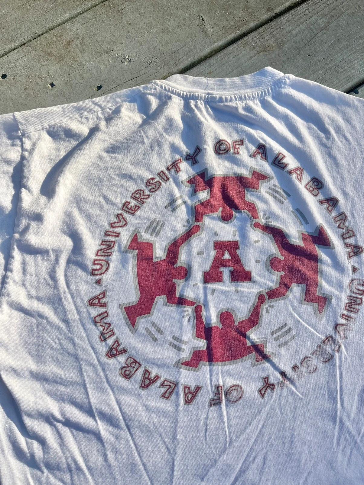Vintage Style Style Alabama Crimson Tide Keith Haring Single Stitch T-Shirt Sweatshirt Hoodie Full Size - Image 2