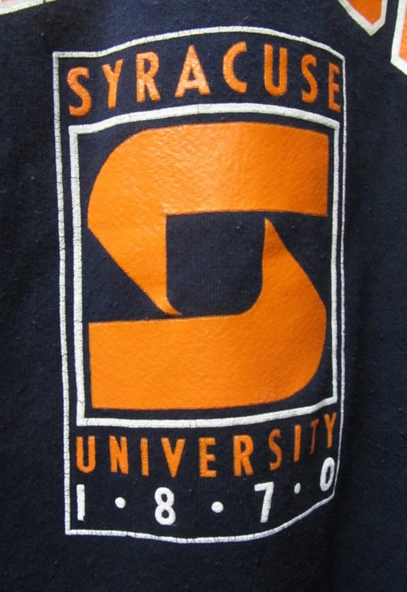 Vintage Style Syracuse University Basketball Football Sweatshirt, Syracuse Sweater Syracuse Orange Shirt - Image 2