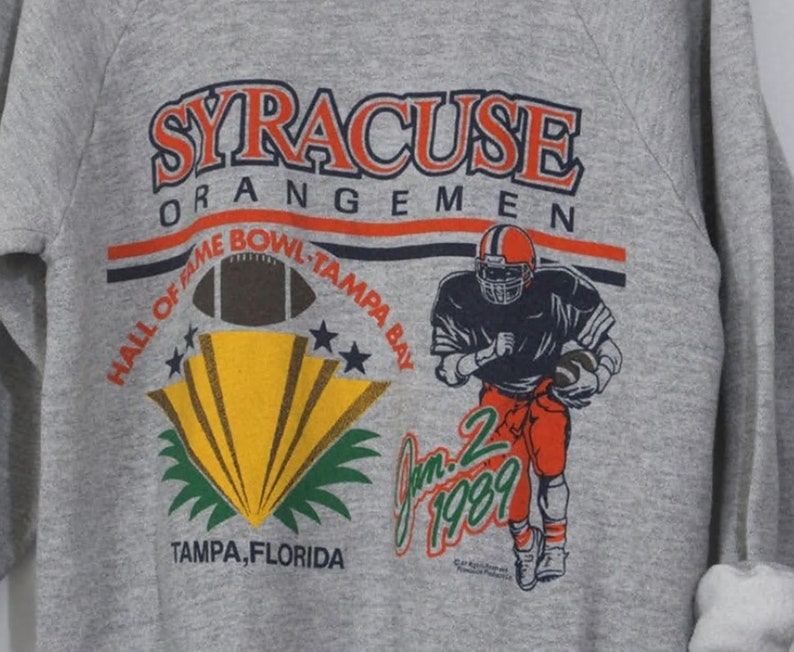 Vintage Style Syracuse University Orangemen Hall Of Fame Bowl 1989 Sweatshirt, Syracuse University Sweater - Image 2