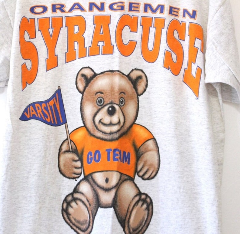 Vintage Style Syracuse University Orangemen Teddy Bear Night T Shirt Ideal, Stylish And Comfortable Shirt - Image 2