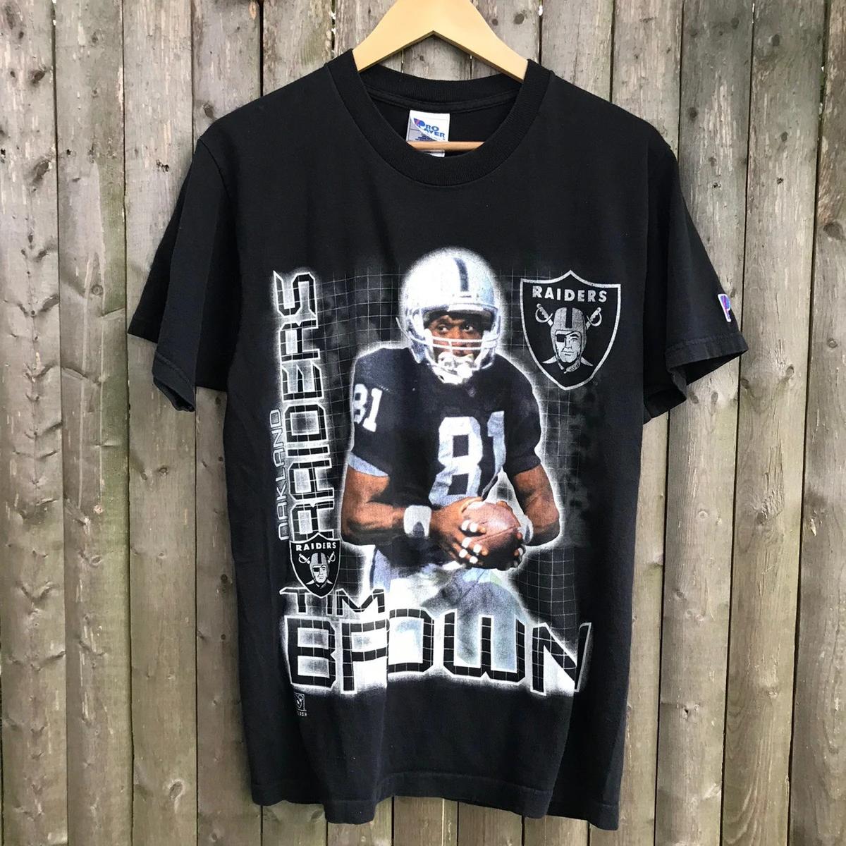 Vintage Style Tim Brown Oakland Raiders Player Sweatshirt T-shirt, NFL Football Teams Gifts For Fans