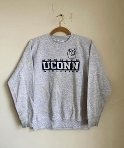 Vintage Style Uconn Huskies Athletics Crewneck: T-Shirt, Sweatshirt, Pullover Hoodie Full Color, Full Size
