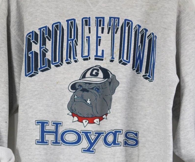 Vintage Style University Georgetown Hoyas Sweatshirt, Georgetown Shirt - Image 2