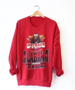 Vintage Style University Of Alabama Crimson Roll Tide Outback Bowl Sweatshirt, Alabama Sweater, Roll Tide Sweatshirt