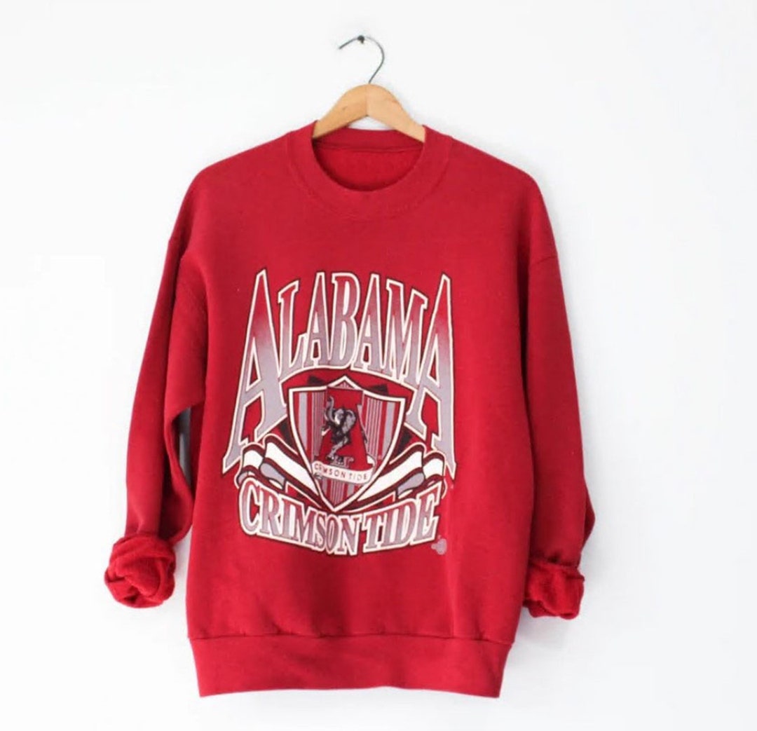 Vintage Style University Of Alabama Crimson Roll Tide Sweatshirt Classic Alabama Crimson Sweater