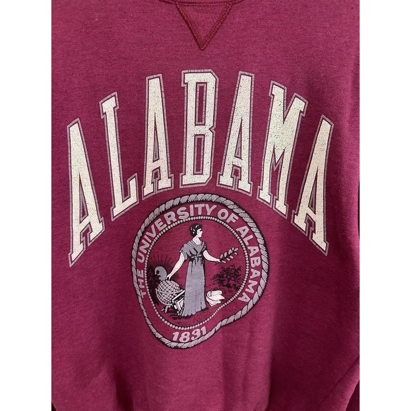Vintage Style University Of Alabama Crimson Tide Crest T-Shirt Sweatshirt Hoodie American Football Gifts Lover - Image 2