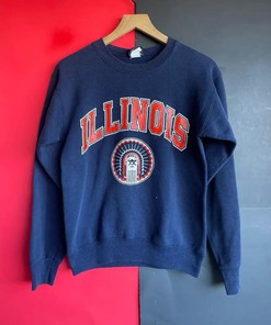 Vintage Style University Of Illinois T-Shirt Sweatshirt American Football Sweatshirt Sports Gifts