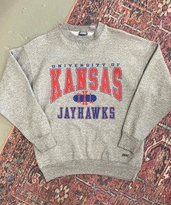 Vintage Style University Of Kansas Jayhawks T-Shirt Sweatshirt American Football Sweatshirt Sports Gifts