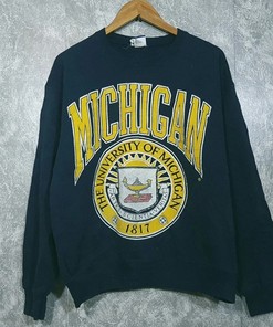 Vintage Style University Of Michigan Sweatshirt, Michigan Sweater, Vintage Style 90S Shirt