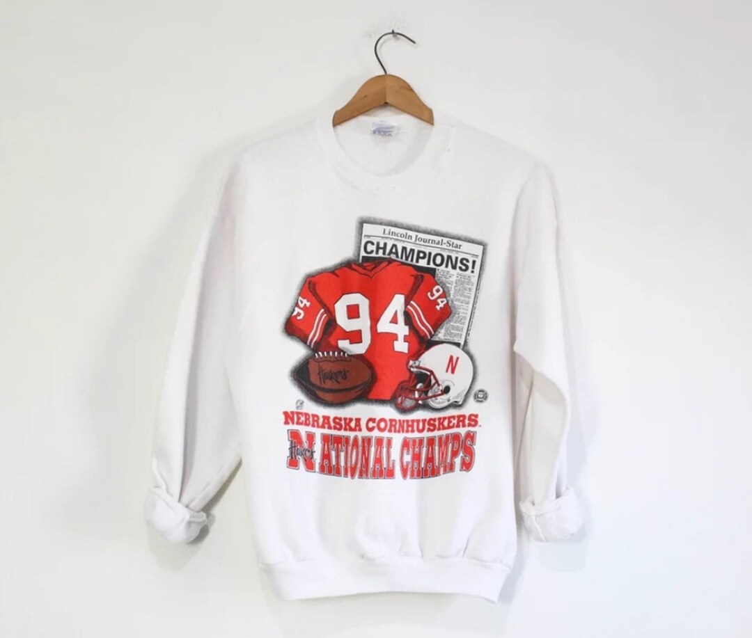 Vintage Style University Of Nebraska Cornhuskers Huskers Champions Sweatshirt, Nebraska Sweater, Vintage Style 90S Shirt