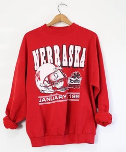 Vintage Style University Of Nebraska Cornhuskers Huskers Fiesta Bowl Sweatshirt, Vintage Style 90S Shirt Nebraska Shirt