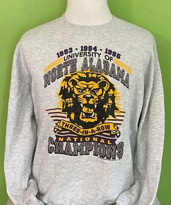 Vintage Style University Of North Alabama National Champions Ncaa Football Sweatshirt, North Alabama Sweater