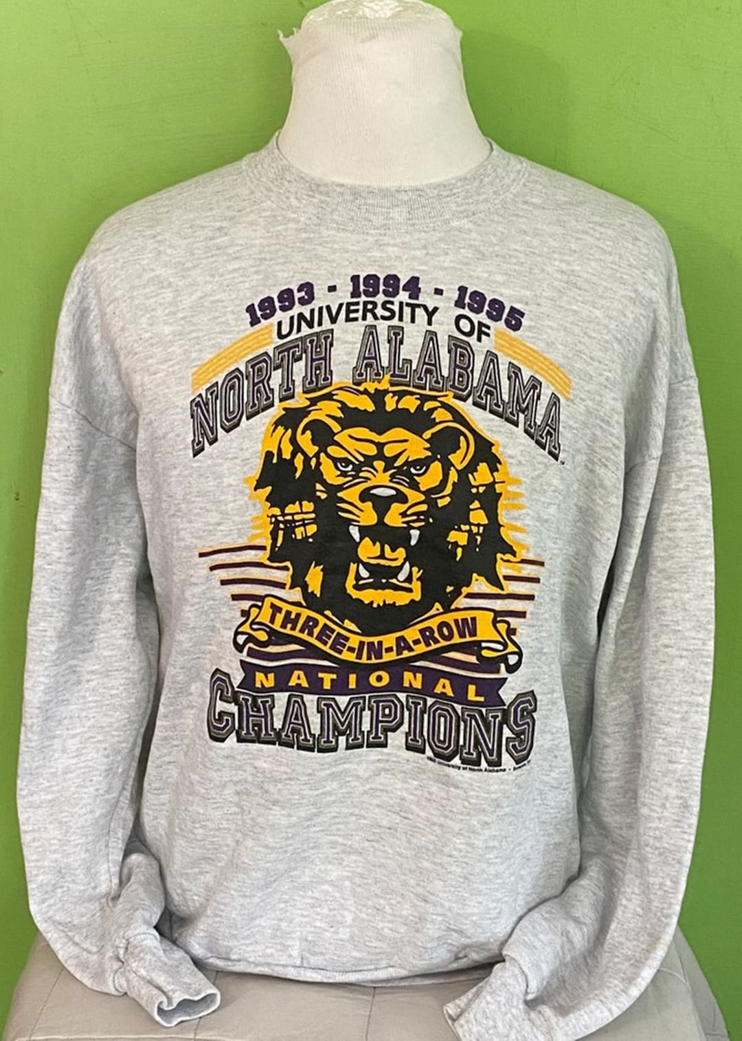Vintage Style University Of North Alabama National Champions Ncaa Football Sweatshirt, North Alabama Sweater