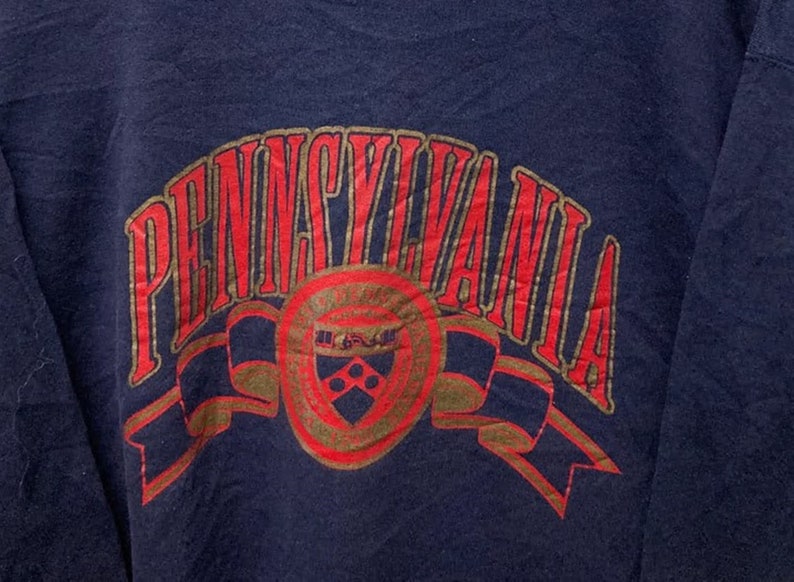 Vintage Style University Of Pennsylvania Sweatshirt, Pennsylvania University Sweater, Vintage Style 90S Shirt - Image 2