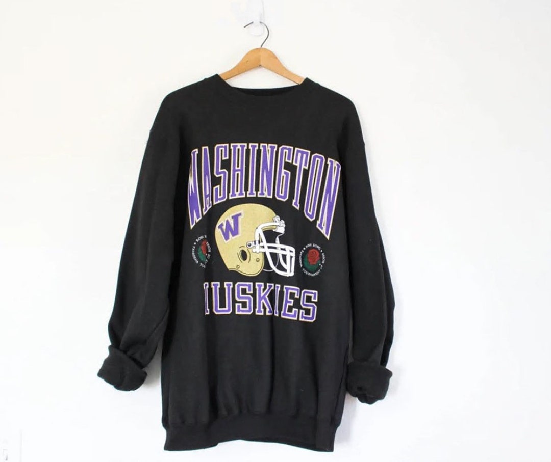 Vintage Style University Of Washington Huskies Rose Bowl Sweatshirt, Washington Huskies Sweater