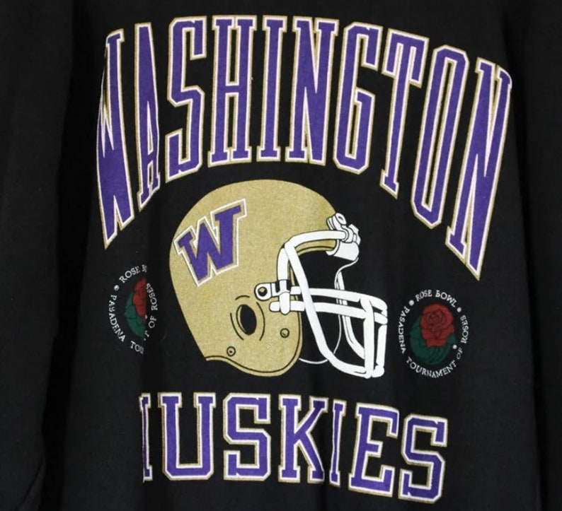 Vintage Style University Of Washington Huskies Rose Bowl Sweatshirt, Washington Huskies Sweater - Image 2