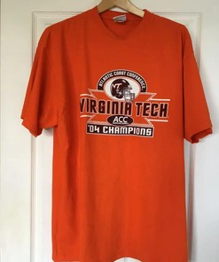 Vintage Style Virginia Tech 2004 Acc Champions T-Shirt Sweatshirt American Football Sweatshirt Sports Gifts