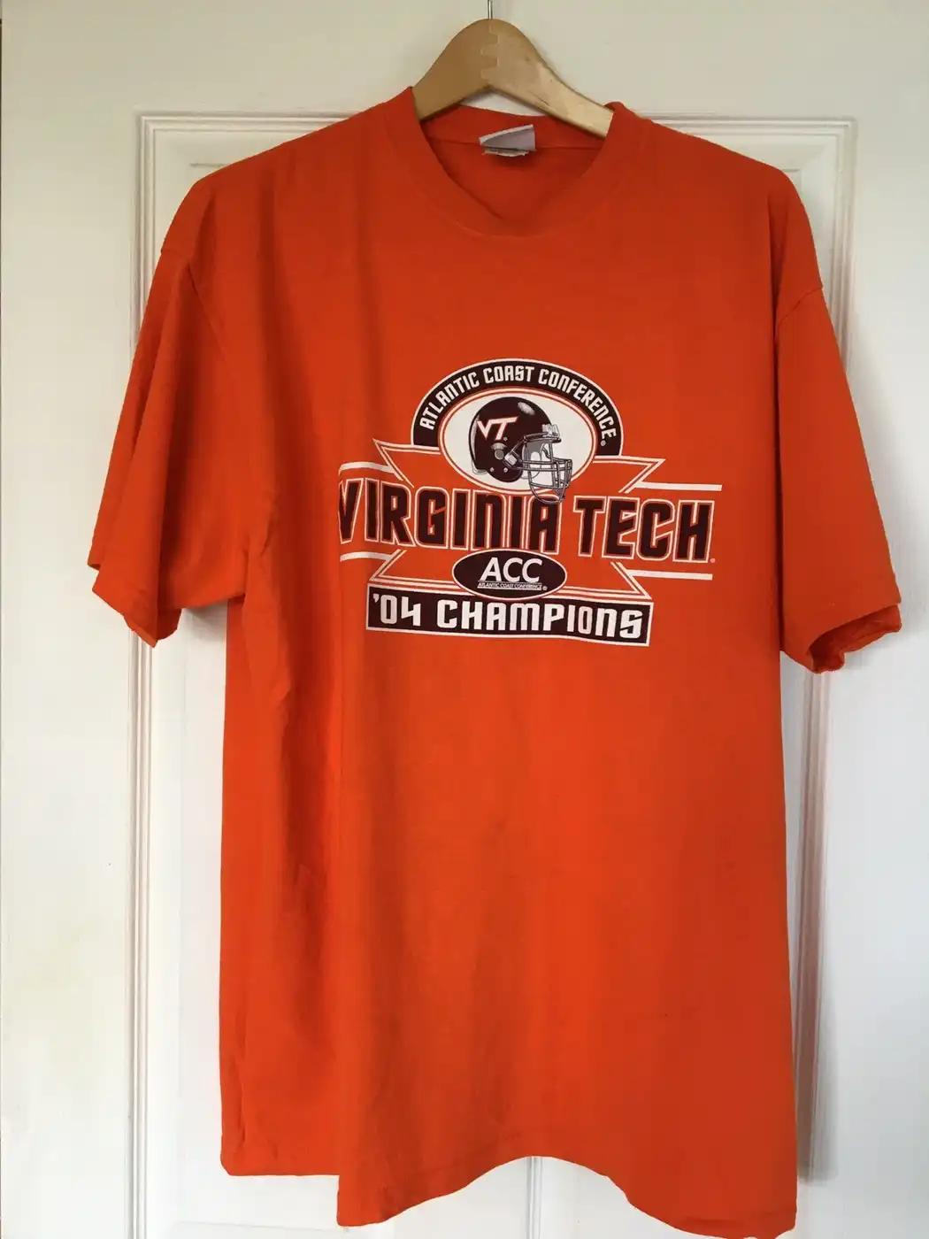 Vintage Style Virginia Tech 2004 Acc Champions T-Shirt Sweatshirt American Football Sweatshirt Sports Gifts